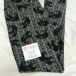 NWT LulaRoe Mosaic Bears Leggings TC